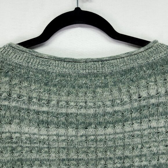 Sparrow Sweater Mohair Merino Wool Cashmere Size Large Mossy Green Open Knit - Picture 11 of 14